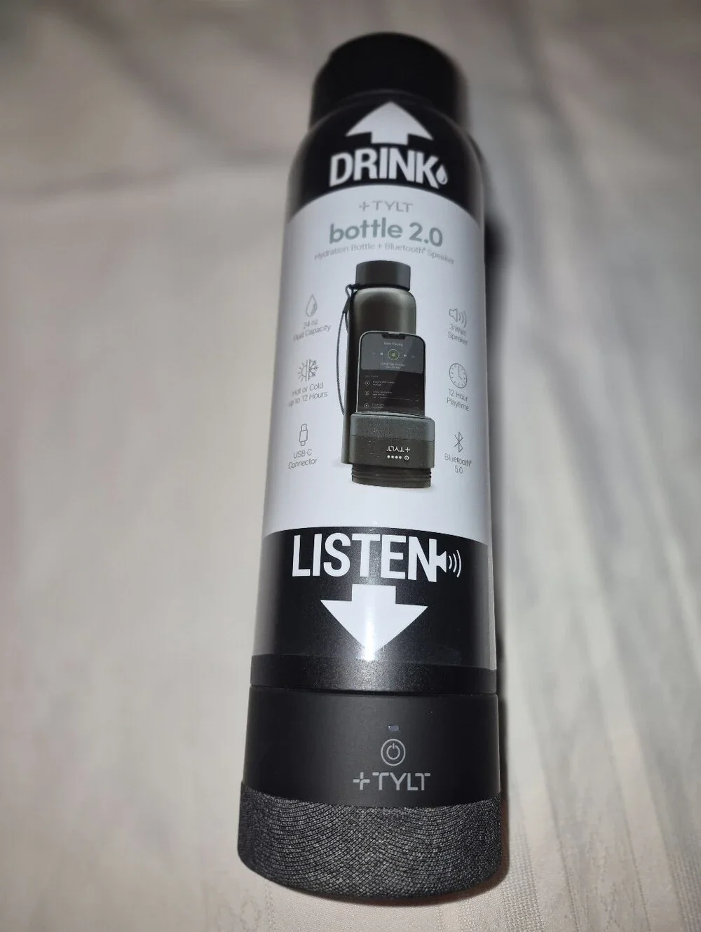 Bottle 2.0 Bluetooth Speaker Water Bottle - Black